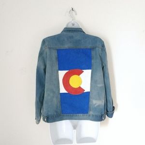 Colorado flag denim jacket